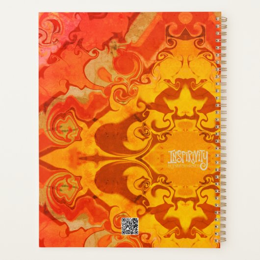 ボホかわいらしオモダンレパーソナライズされたンジ先生 プランナー手帳 (裏面)