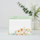 ボホかわいらしオレンジピンク水彩ワイルドフラワー (スタンド正面)