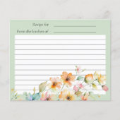 ボホかわいらしオレンジピンク水彩ワイルドフラワー (正面)