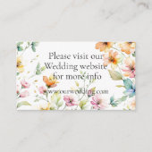 ボホかわいらしオレンジピンク水彩ワイルドフラワー エンクロージャーカード (正面)