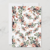 ボホかわいらしガーデンフローラスウィート16パーティー 招待状 (裏面)