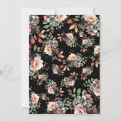ボホかわいらしガーデンフローラスウィート16ブラック 招待状 (裏面)