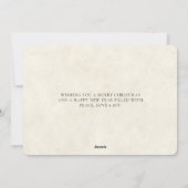 ボホかわいらしクリスマスを飾る水彩鹿 シーズンカード (裏面)