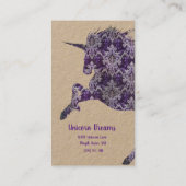 ボホかわいらしパープルユニコーン 名刺 (裏面)