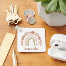 ボホかわいらしフローラレインボーパーソナライズされた