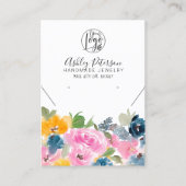 ボホかわいらしフローラロゴジュエリーイヤリングネックレス 名刺 (正面)