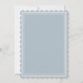 ボホかわいらしブライダルシャワーグレーピーチフローラ 招待状 (裏面)