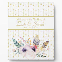 ボホかわいらしブーケ結婚のウェルカムテーブルトップ