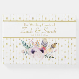 ボホかわいらしブーケ&アローズ結婚ズゲストブック ゲストブック