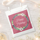 ボホかわいらしホリデーリース フェイバーバッグ (クリップ留めされた状態)