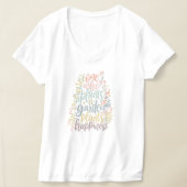ボホかわいらしボタニカルガーデナー引用文 Tシャツ (レイダウン)