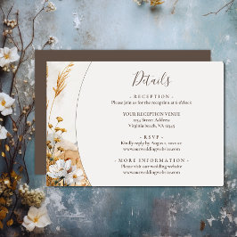 ボホかわいらしマウンテンワイルドフラワー結婚ズ詳細 エンクロージャーカード