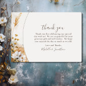 ボホかわいらしマウンテンワイルドフラワー結婚ズ サンキューカード