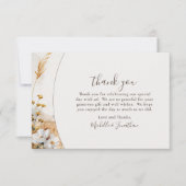 ボホかわいらしマウンテンワイルドフラワー結婚ズ サンキューカード (正面)