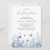 ボホかわいらし彼与えは私蝶ブライダルシャワー 招待状 (正面)