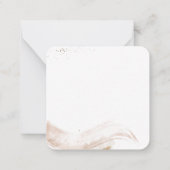 ボホかわいらし抽象芸術ありがとうパーソナライズされたご氏名N ノートカード (裏面)