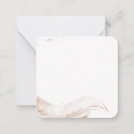 ボホかわいらし抽象芸術ありがとうパーソナライズされたご氏名N ノートカード (裏面)