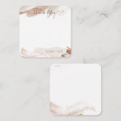 ボホかわいらし抽象芸術ありがとうパーソナライズされたご氏名N ノートカード (正面/裏面)