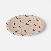 ボホこうもりとスターズハロウィンパターン ペーパープレート (アングル)