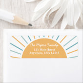 ボホここ来に息子の赤ちゃんシャワー ラベル (インサイチュ)