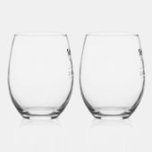 ボホさん結婚の周年記念の名跡 ステムなしワイングラス (右)