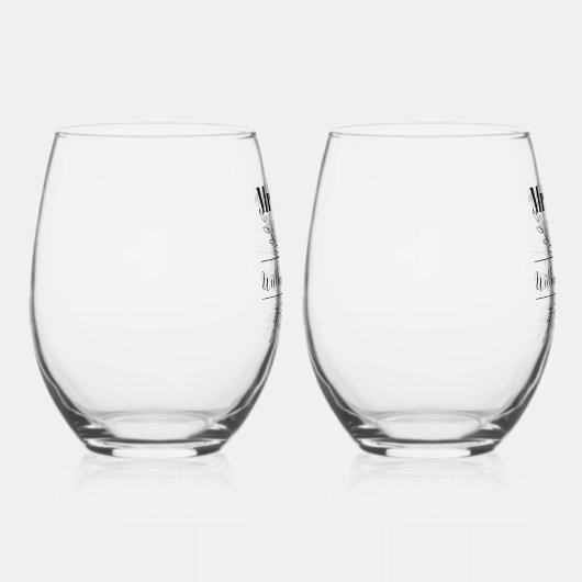 ボホさん結婚の周年記念の名跡 ステムなしワイングラス (右)