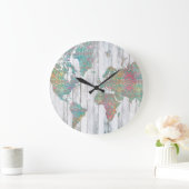 ボホの地図II ラージ壁時計 (ホーム)