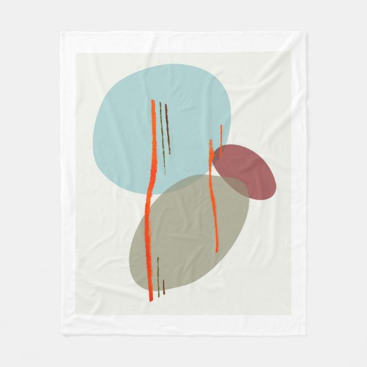 ボホの形状 フリースブランケット (正面)