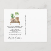 ボホの植物を移動した水彩移動 案内ポストカード (裏面)