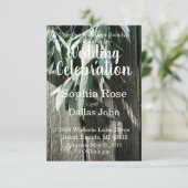 ボホの植物性葉ハーブの素朴な納木スクリプト 招待状 (スタンド正面)