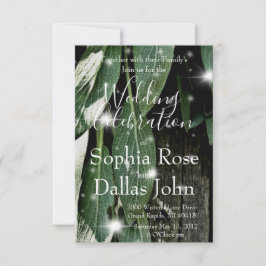 ボホの植物性葉ハーブの素朴な納木スクリプト 招待状