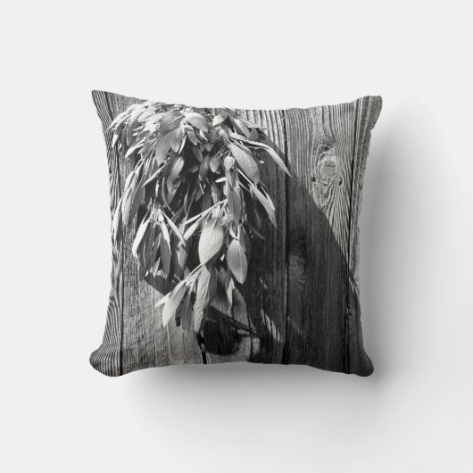 ボホの植物性葉ハーブズバーンウッドトゥインクルライト クッション (正面)