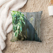 ボホの植物性葉ハーブズラスティックバーンウッド クッション (ブランケット)