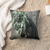 ボホの植物性葉ハーブズラスティックバーンウッド クッション (ブランケット)