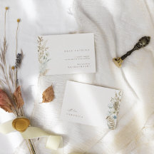 ボホの水彩私の花嫁カード