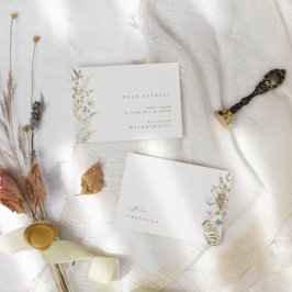 ボホの水彩私の花嫁カード 招待状