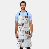 ボホの水色：矢印、スカルパターン。 エプロン (着用した状態)