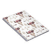 ボホの水色：矢印、スカルパターン。 ノートブック (右側)