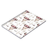 ボホの水色：矢印、スカルパターン。 ノートブック (左側)