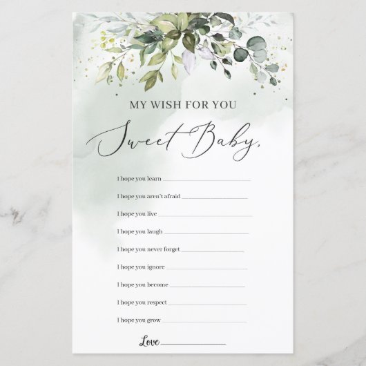 ボホの緑の葉あなたが赤ちゃんシャワーを望む (正面)