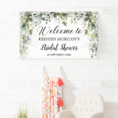 ボホの緑の葉離れのフローラブライダルシャワー 横断幕 (インサイチュ)
