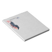 ボホの羽とパーソナライズされた矢 ノートパッド (アングル)