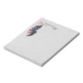 ボホの羽とパーソナライズされた矢 ノートパッド (回転)