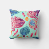 ボホの羽のパターン クッション (正面)