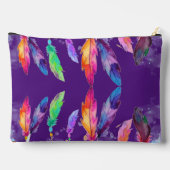 ボホの羽パーソナライズされた アクセサリーポーチ (裏面)