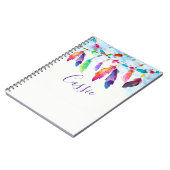 ボホの羽パーソナライズされた ノートブック (左側)