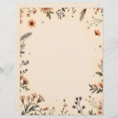 ボホの花と羽 レターヘッド (正面/裏面)