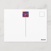 ボホの花のパターンスタイル – 任意の大事な行事 ポストカード (裏面)