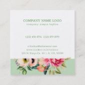 ボホの花縁どの花束 スクエア名刺 (裏面)