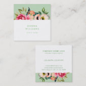 ボホの花縁どの花束 スクエア名刺 (正面/裏面)
